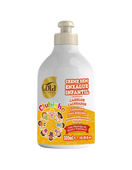 Crema de peinar infantil Clubinho Cacheados Gota Dourada 300 ml