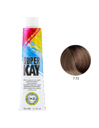 Coloração 7.73 Loiro Castanho Frio 180ml - SuperKay SUPERKAY 