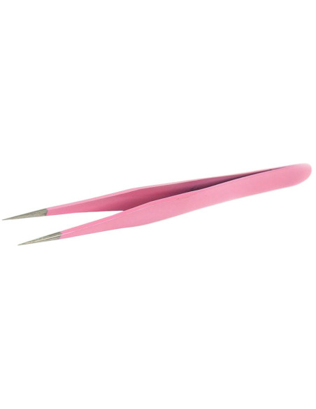 Pinza antimagnética recta para extensiones de pestañas