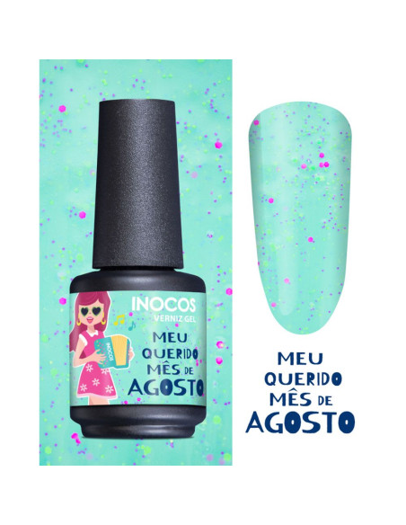 Verniz Gel Meu Querido Mês de Agosto 15ml - Meu Querido Mês de Agosto INOCOS INOCOS Verniz Gel