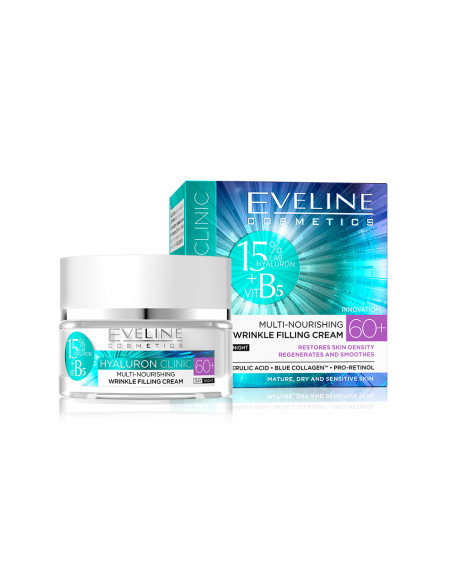 Creme de Preenchimento 60+ Dia/Noite 50ml B5 Hyaluron Clinic - Eveline Cosmetics Creme de Rosto