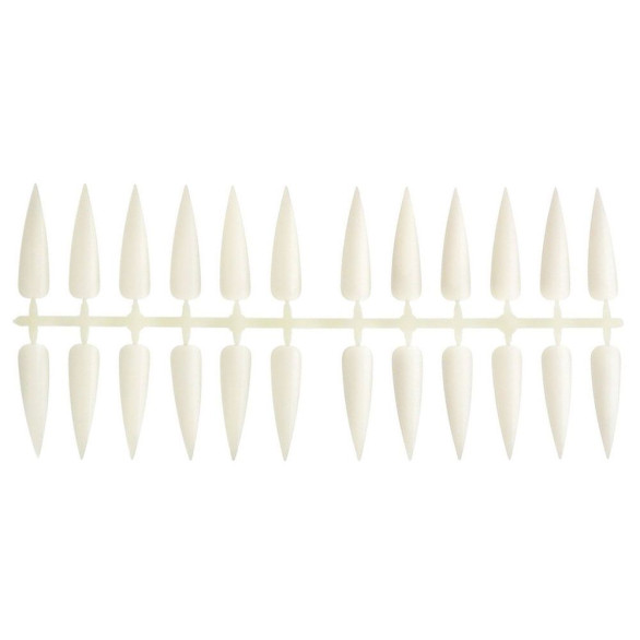 Muestrario tips Stiletto natural 24 colores 5 unidades