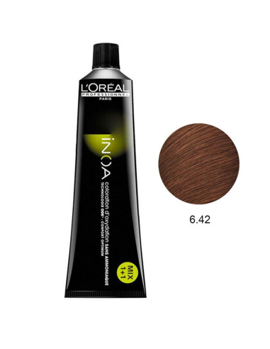 Inoa 6.42 Louro Escuro Acobreado Irisado 60g L'oreal Professional Inoa L'Oreal