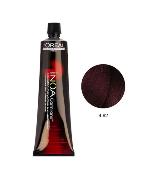 Inoa Carmilane 4.62 Castanho Vermelho Irisado 60g - L'Oreal Profissional Inoa L'Oreal