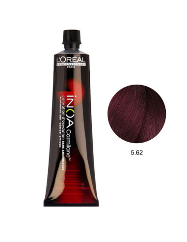 Inoa Carmilane C5.62 Castanho Claro Vermelho Irisado 60g - L'Oreal Profissional Inoa L'Oreal