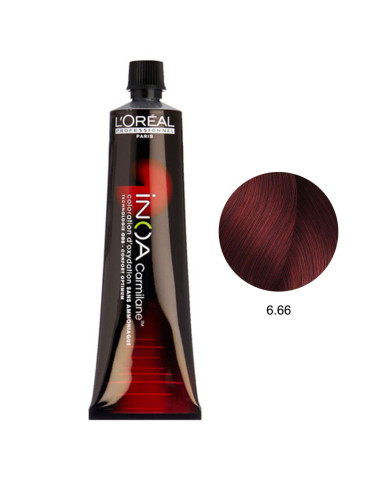 Inoa Carmilane 6.66 Louro Escuro Vermelho Intenso 60g - L'Oreal Profissional Inoa L'Oreal