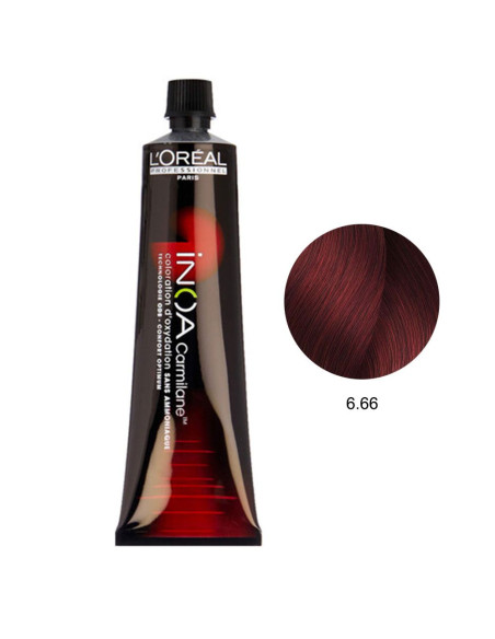 Inoa Carmilane 6.66 Louro Escuro Vermelho Intenso 60g - L'Oreal Profissional Inoa L'Oreal