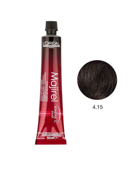 Majirel 4.15 Castanho Cendré Acajou 50ml Loreal Profissional LIM Majirel L'Oreal