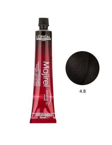 Majirel 4.8 Castanho Marrom 50ml Loreal Profissional LIM Coloração Outlet