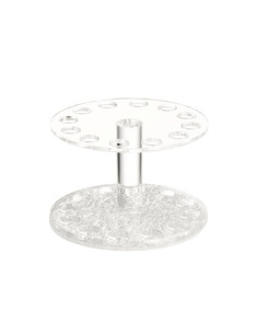 Soporte redondo plateado para 10 pinceles