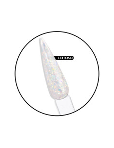 Polyacrygel Holo Branco c/Cristais Bisnaga 60g - Inocos INOCOS Polyacrygel 2