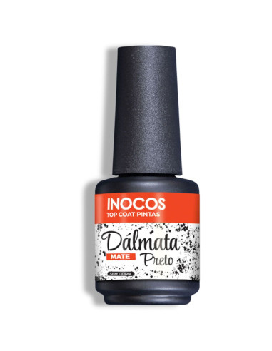 Top Coat Dálmata Preto Mate 15ml Inocos INOCOS Complementos