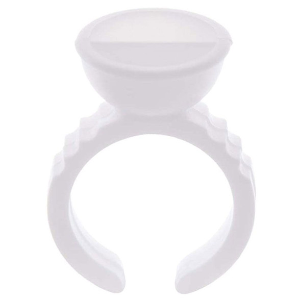 Anillo de soporte blanco para extensiones de pestañas