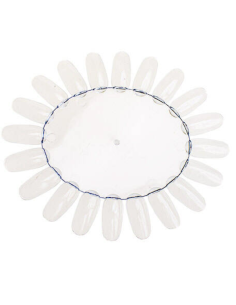 Muestrario redondo transparente de uñas, 20 colores