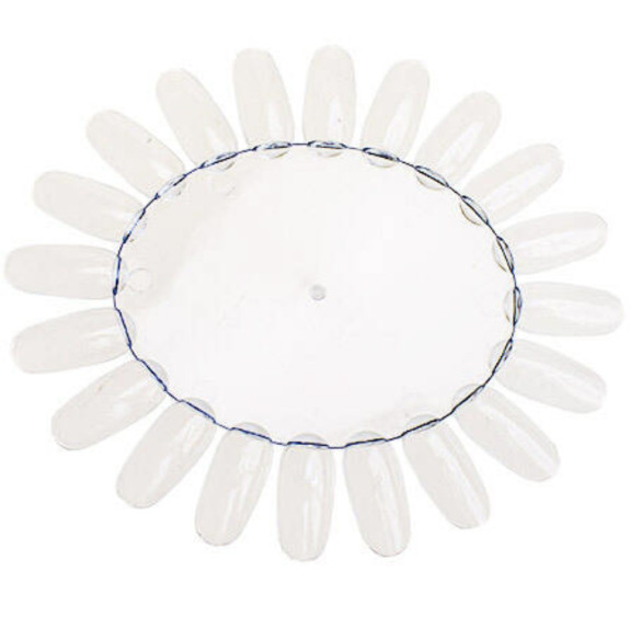 Muestrario redondo transparente de uñas, 20 colores