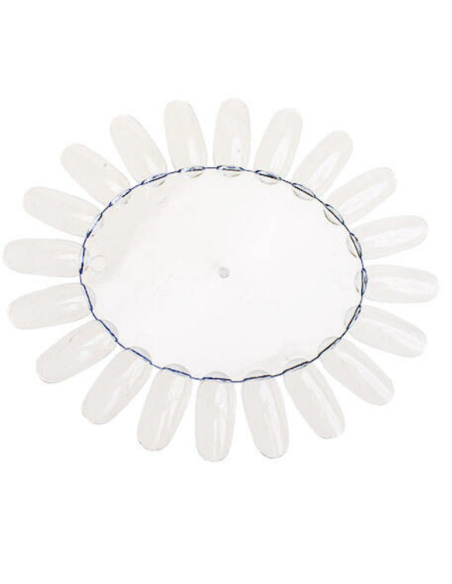 Muestrario redondo transparente de uñas, 20 colores