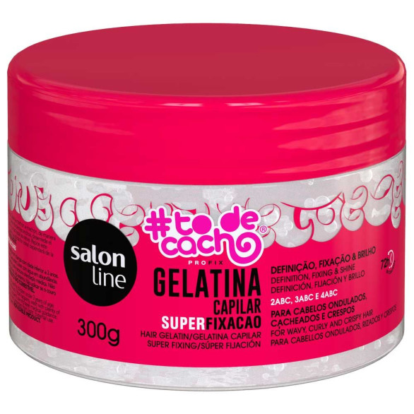Salon Line Todecacho Super Fixação gelatina capilar 300 g