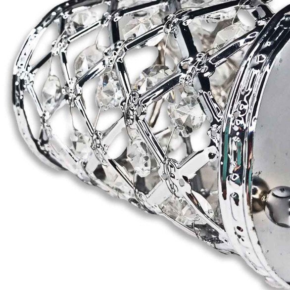 Soporte de cristal plateado estilo Xadrez