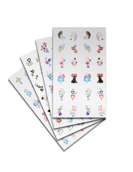 Decoraciones al agua nail art 4 piezas