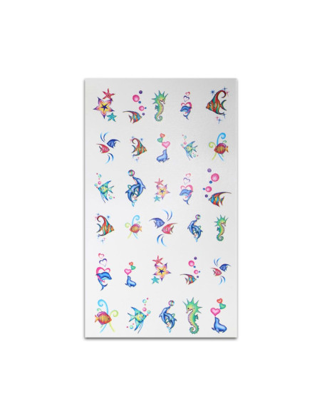 Decoraciones al agua nail art 4 piezas