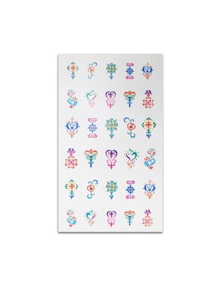 Decoraciones al agua nail art 4 piezas