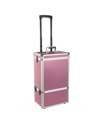 Mala Trolley LILA Rosa 4 Compartimentos Maquilhagem