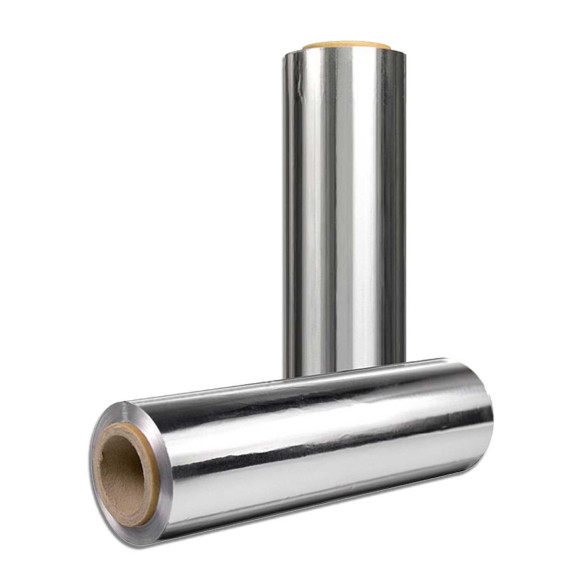 Rollo de aluminio plateado 150 m × 29 cm