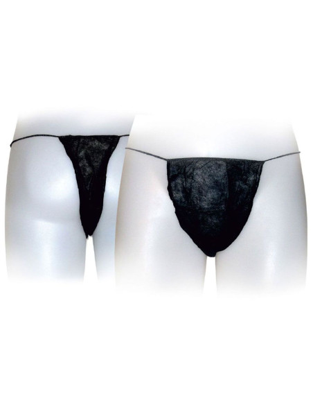Tangas masculinos desechables TNT negros, 100 unidades