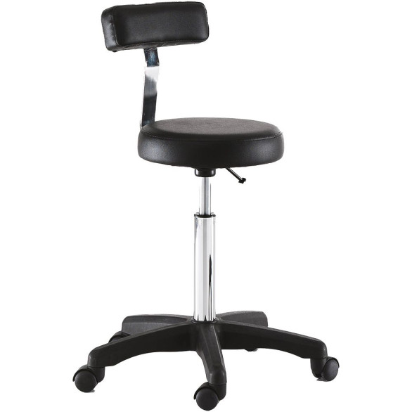 SMART TABOURETE taburete negro con respaldo
