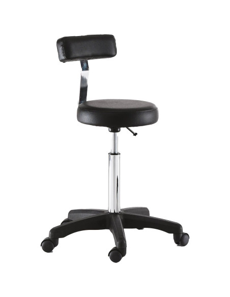 SMART TABOURETE taburete negro con respaldo