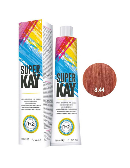 Coloração 8.44 Loiro Claro Acobreado Intenso 180ml - SuperKay SUPERKAY 