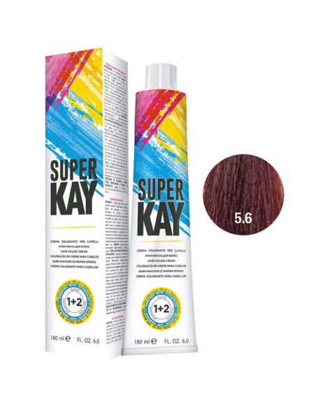 Coloração 5.6 Castanho Claro Avermelhado 180ml - SuperKay SUPERKAY 