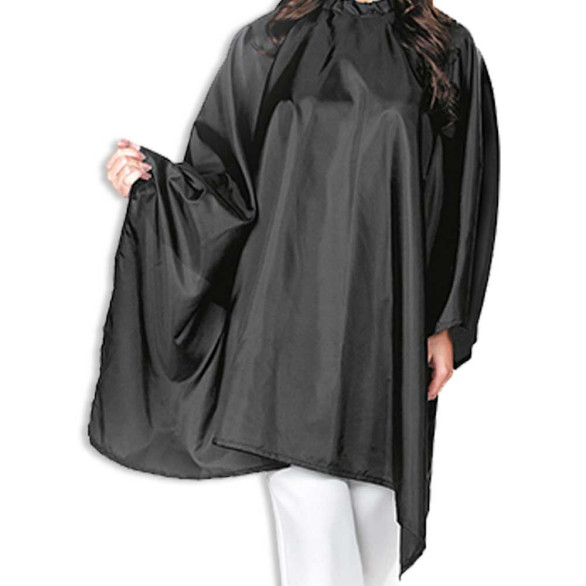 Capa de peluquería negra 130 x 78 cm