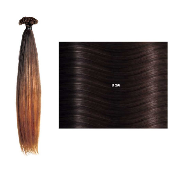 SHE BL extensiones lisas balayage queratina 55/60 cm, 10 piezas