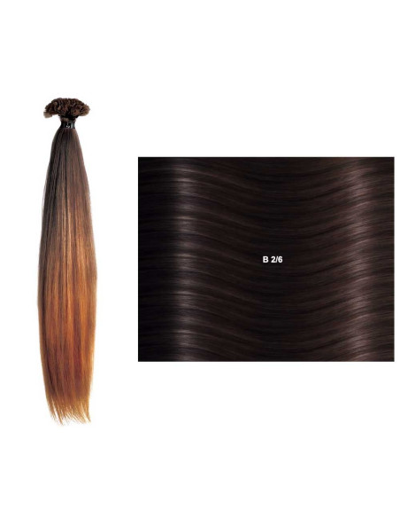 SHE BL extensiones lisas balayage queratina 55/60 cm, 10 piezas