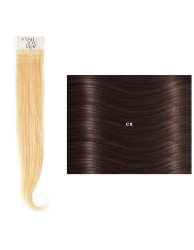 Extensões de Cabelo lisas (cm45/50) com adesivo Cor Natural NM| SHE | desc Extensões de Cabelo