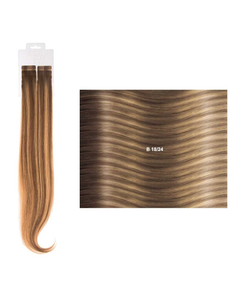 Extensões de Cabelo lisas (cm45/50) com adesivo Balayage BM | SHE Hair Extensions | desc Extensões de Cabelo