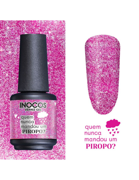 Verniz Gel Inocos Rosa Mandou um Piropo 15ml - Coleção Quem Nunca INOCOS INOCOS Verniz Gel