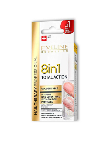 Verniz Unhas Tratamento Golden Shine 8em1 Acção Total 12ml - Eveline Cosmetics Tratamento da Unha