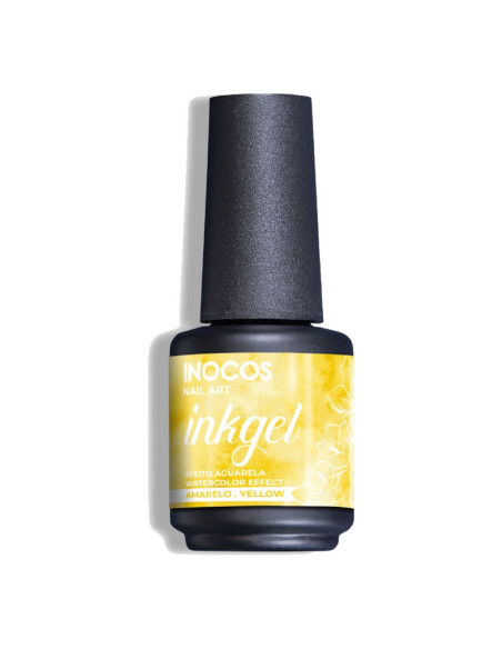 Verniz Efeito Aguarela Ink Gel Amarelo 15ml - INOCOS INOCOS Complementos