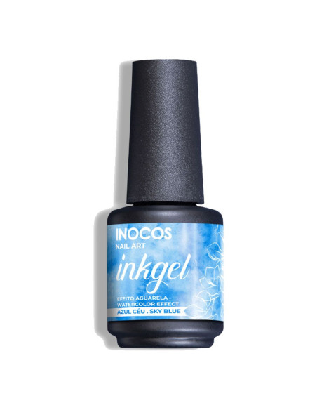 Verniz Efeito Aguarela Ink Gel Azul Céu 15ml - INOCOS INOCOS Complementos