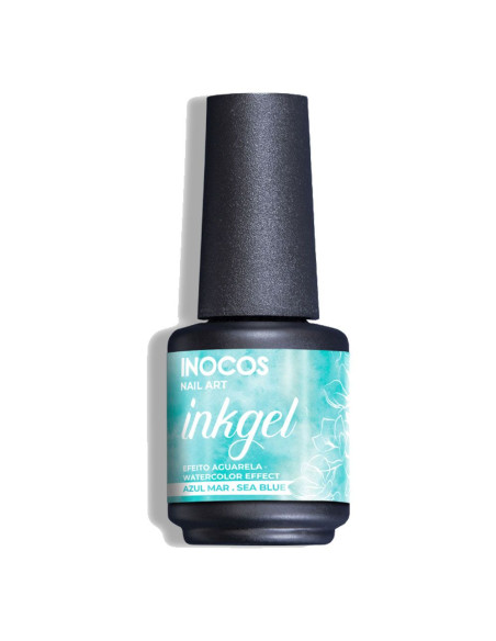 Verniz Efeito Aguarela Ink Gel Azul Mar 15ml - INOCOS INOCOS Complementos