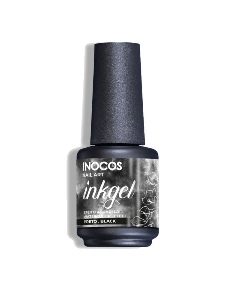 Verniz Efeito Aguarela Ink Gel Preto 15ml - INOCOS INOCOS Complementos