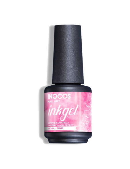 Verniz Efeito Aguarela Ink Gel Rosa 15ml - INOCOS INOCOS Complementos