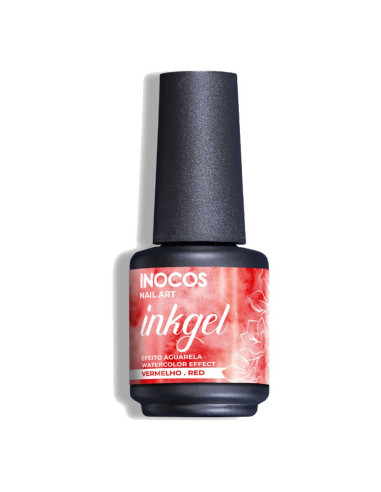 Verniz Efeito Aguarela Ink Gel Vermelho 15ml - INOCOS INOCOS Complementos