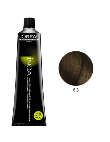 Inoa 6.3 Fundamentais Louro Escuro Dourado 60g L'Oreal Profissional Inoa L'Oreal