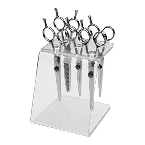 Soporte rectangular de tijeras de peluquería