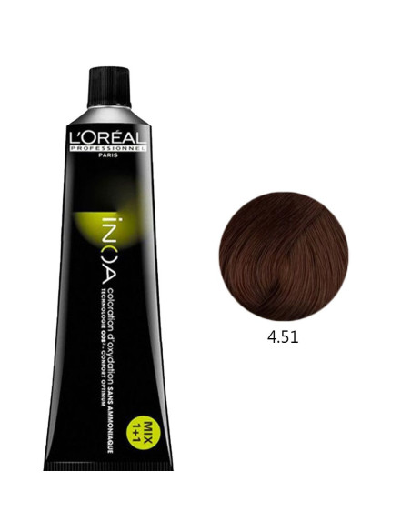 Inoa 4.51 Marrons/Beiges Frios 60ml L'oreal Profissional LIM Inoa L'Oreal