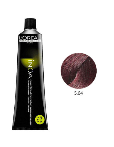 Inoa 5.64 Rubilan Vermelhos Acajous 60ml Loreal Profissional LIM Inoa L'Oreal