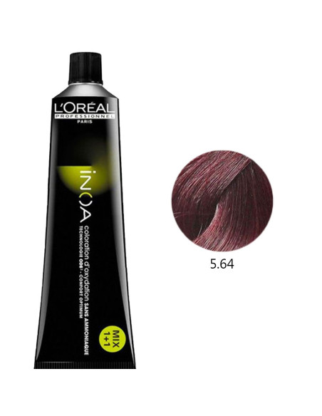 Inoa 5.64 Rubilan Vermelhos Acajous 60ml Loreal Profissional LIM Inoa L'Oreal